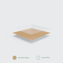 Load image into Gallery viewer, Kraft Natureflex Window fully-lined Bloomer Bag 6 x 3 x 9in