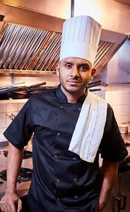Universal Chef Hat: Pleat print non-woven 7.5″ high QAR Supplies 
