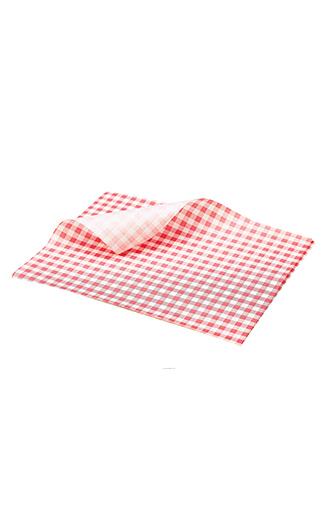 Red Gingham Greaseproof Paper QAR Supplies 